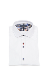 Plain but not Plain White Cotton Shirt